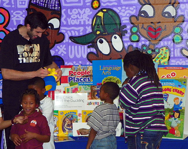 Vladi-3 Radmanovic with Kids and books